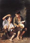 Bartolome Esteban Murillo Grapes and melon eater oil